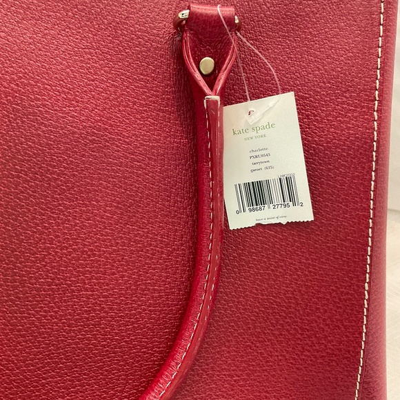 Kate Spade Red Leather Tote - Picture 4 of 7